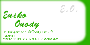 eniko onody business card